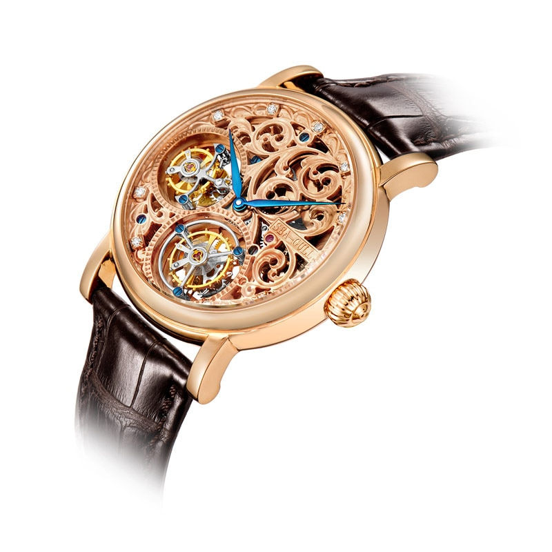 Thumbnail: Seagull Men's Watch Tourbillon Luxury Mechanical Watch Hollow Mechanical