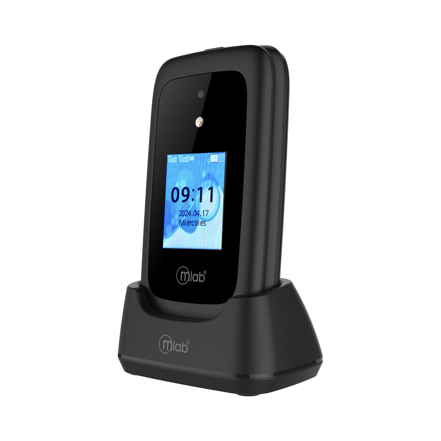Telefono Senior Shell 4G SOS, doble pantalla 2,8″- 1,77″ con base de carga