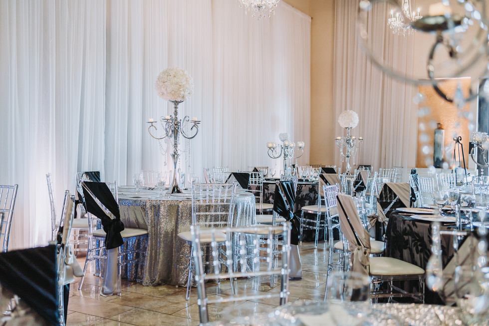 Inside of a wedding venue Alegria Gardens at 529 in Houston, Texas.