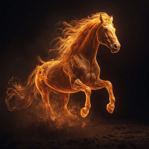 ild horse in full stride, embodying raw power and unstoppable forward motion — the force at the center of Fire Horse energy 2026