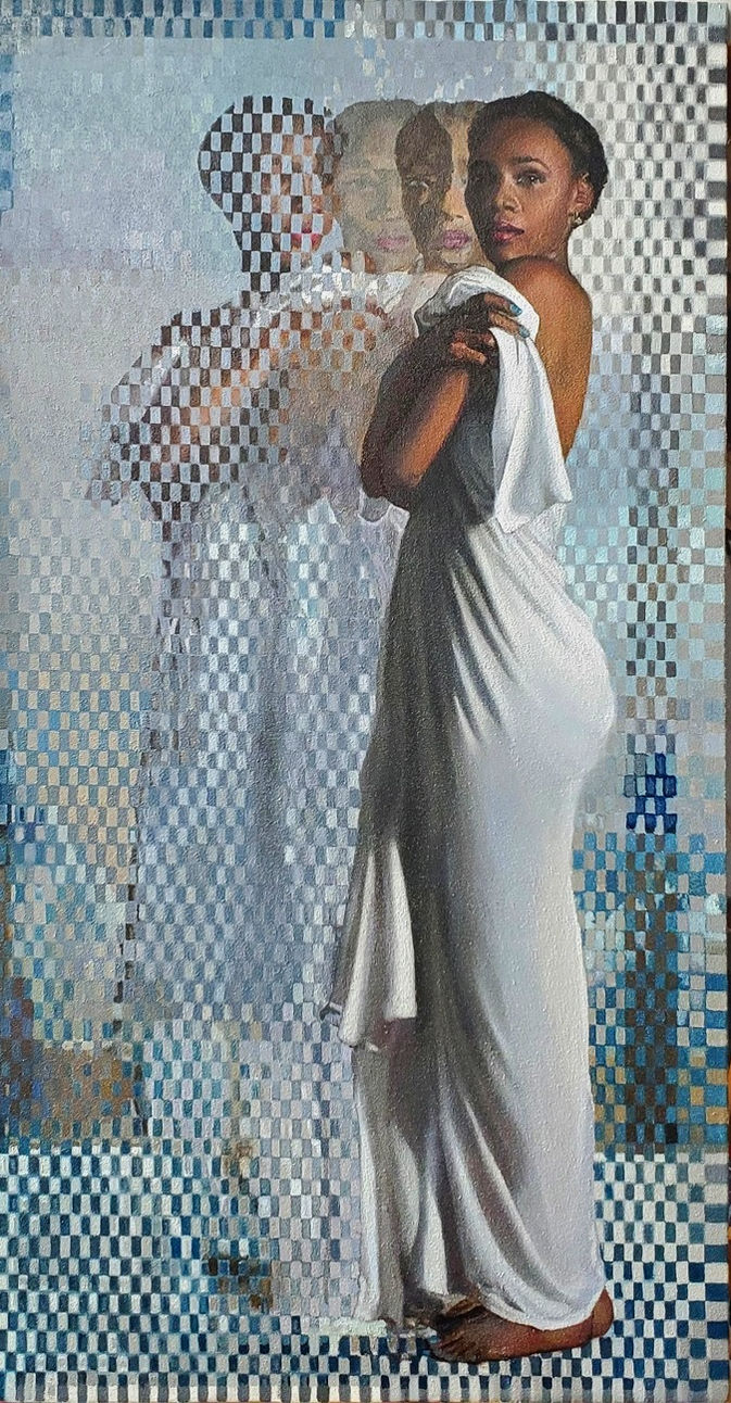 Gaia in four poses, seeing from four different perspectives woven together