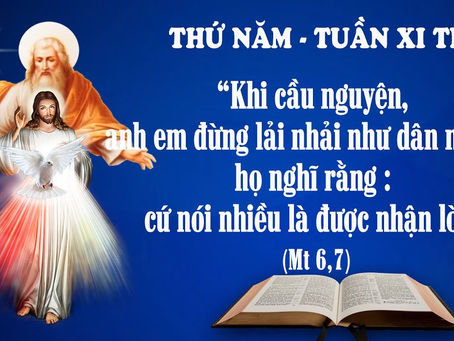 THỨ NĂM TUẦN XI THƯỜNG NIÊN - Mt 6:7-15 - LỜI CHÚA CHO MỌI NGƯỜI