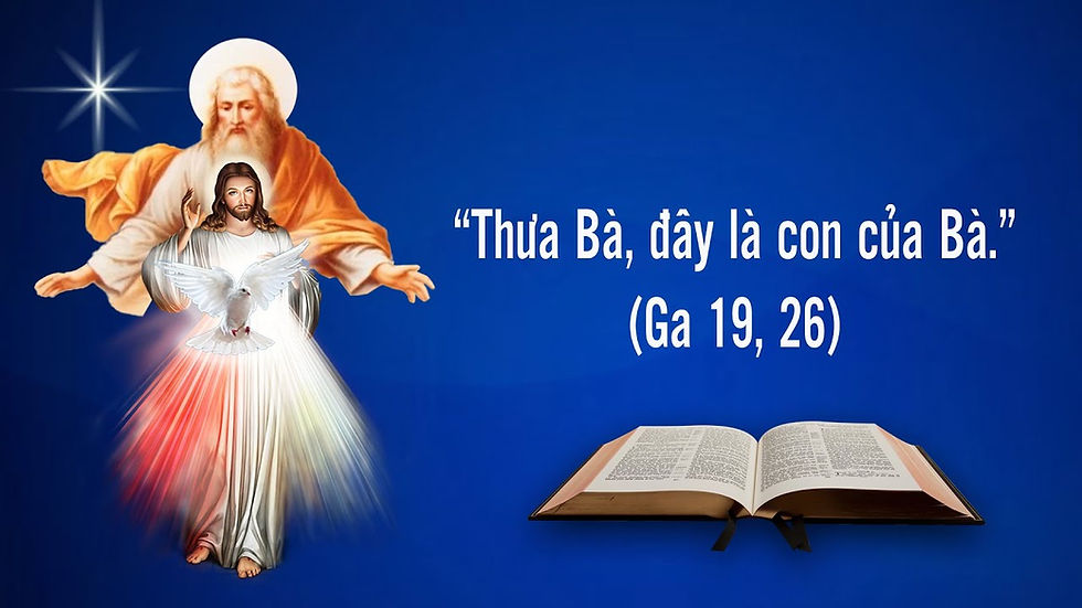 THỨ HAI TUẦN VII THƯỜNG NIÊN ĐỨC TRINH NỮ MARIA MẸ HỘI THÁNH (Ga 19:25-34) - LỜI CHÚA CHO MỌI NGƯỜI