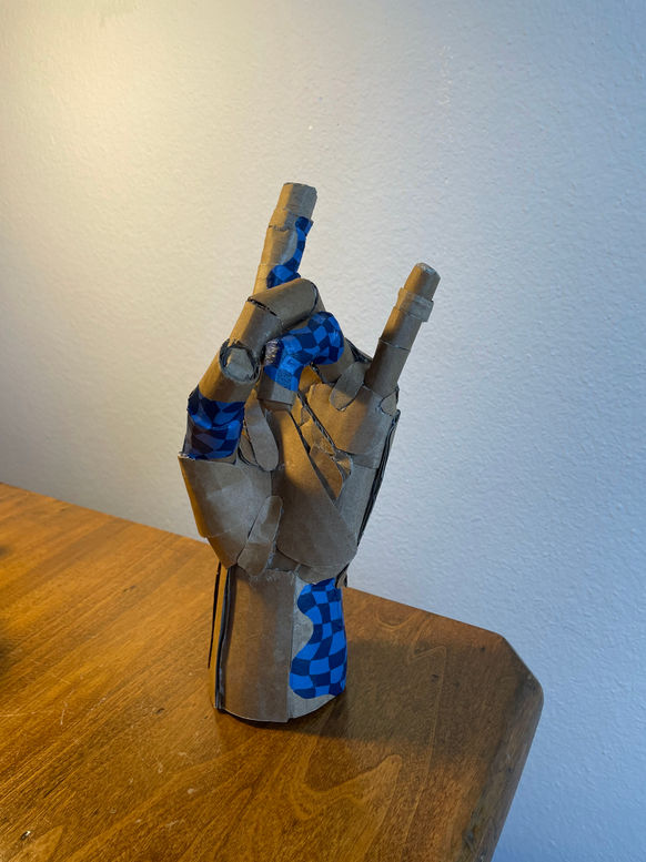 Rock N Roll Sculpture Cardboard Art Metal Music Funny Cool Odd Home Decor
