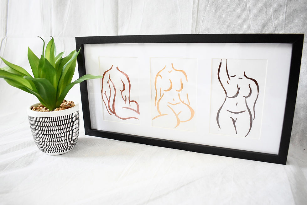 Thumbnail: TRIO FRAMED PAINTING