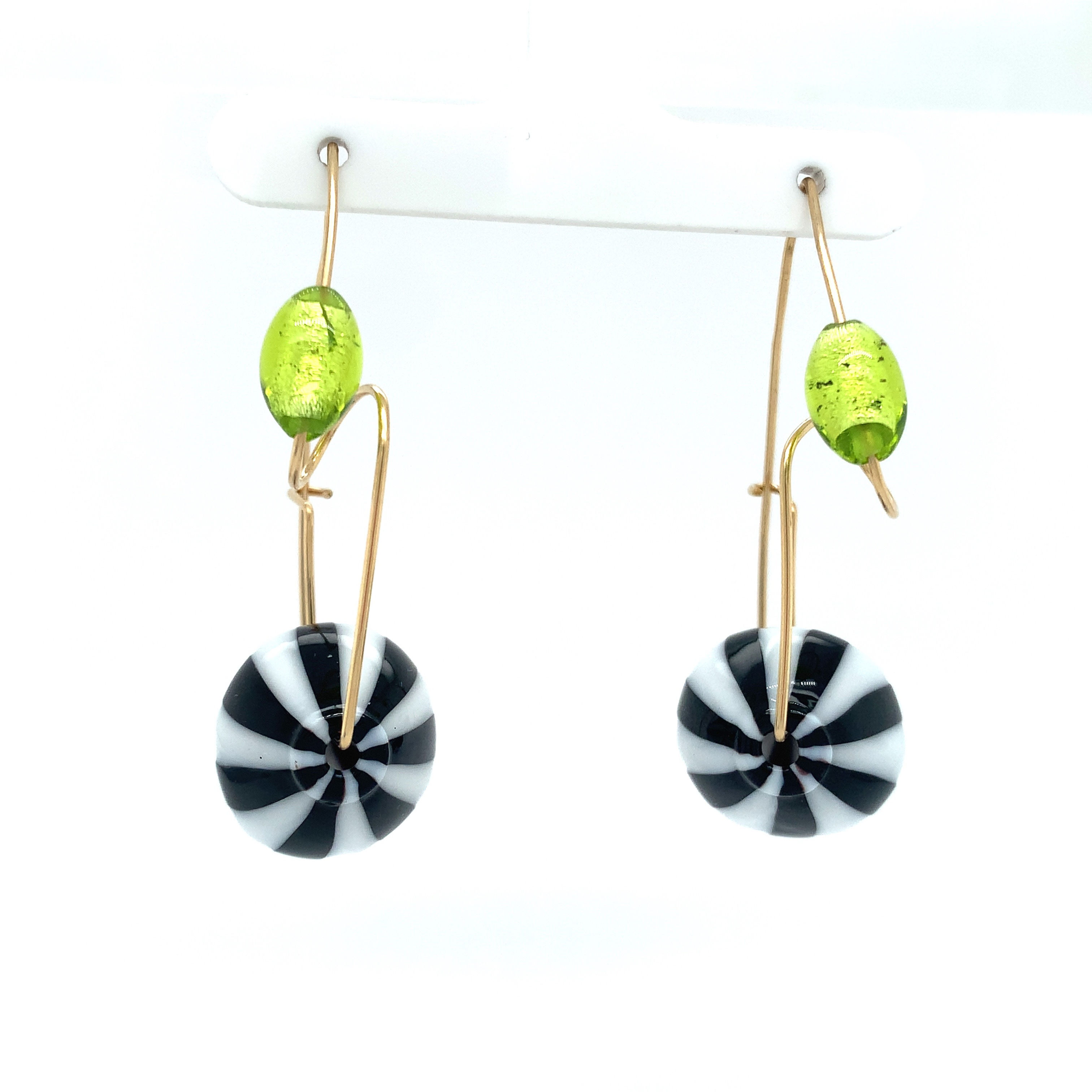 Holiday in Venice Earrings in Black and White