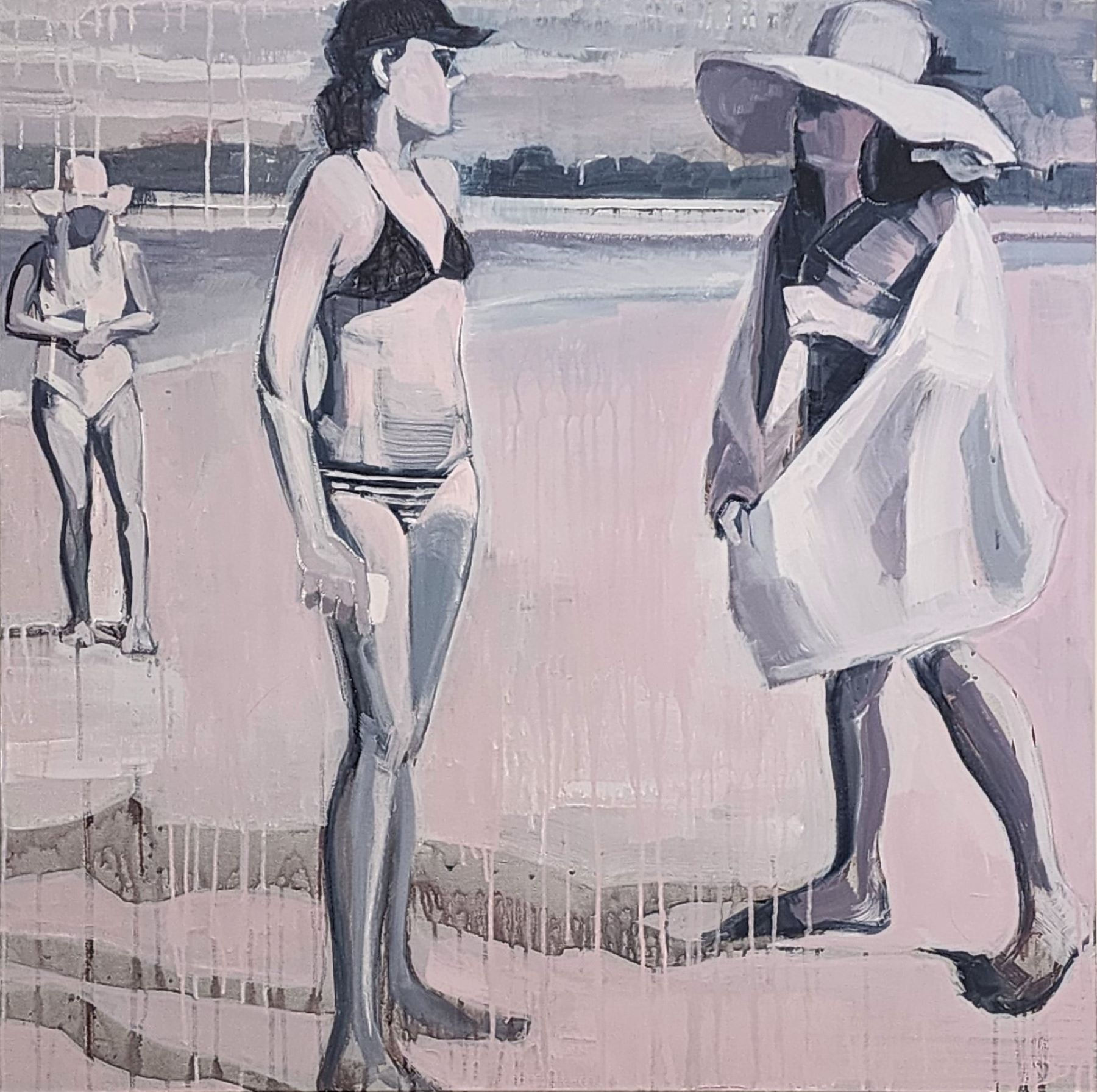 Giclee Reproduction of PINK BEACH TRIO - 2023