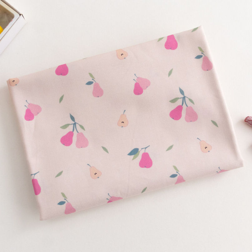 Pink Pear by Sandrine Djellil - Cotton Fabric