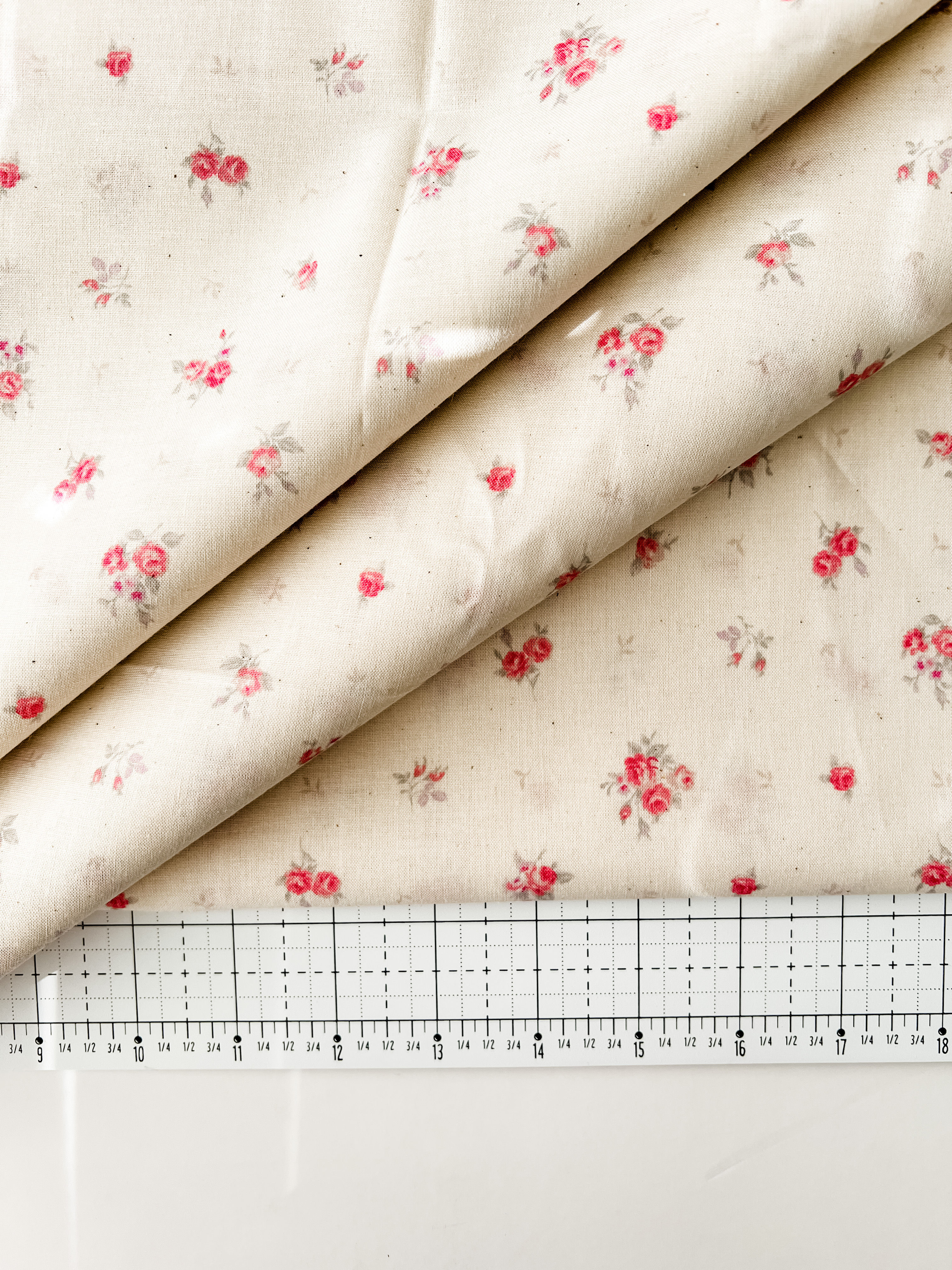 English Garden Rose in Natural Pink (by Sevenberry Fabrics)