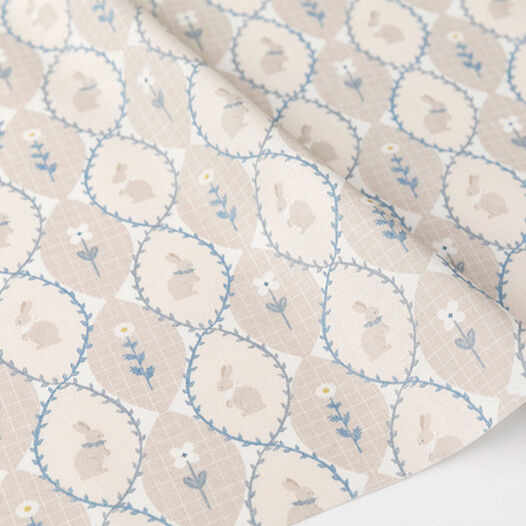 Bunny Meadow by Nodoka Miyashita - Cotton Fabric