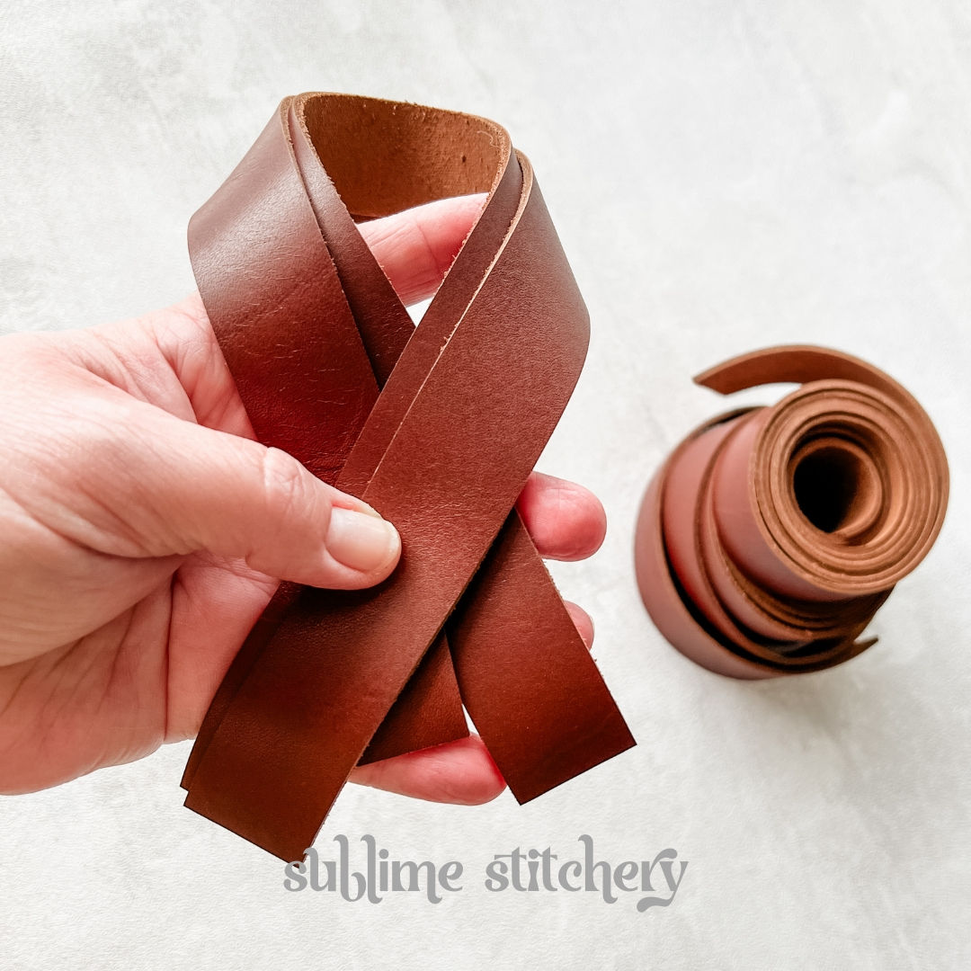 Genuine Leather Strapping Bag Handles