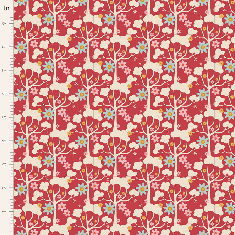Tilda Jubilee Wildgarden in Red - Fat Quarter