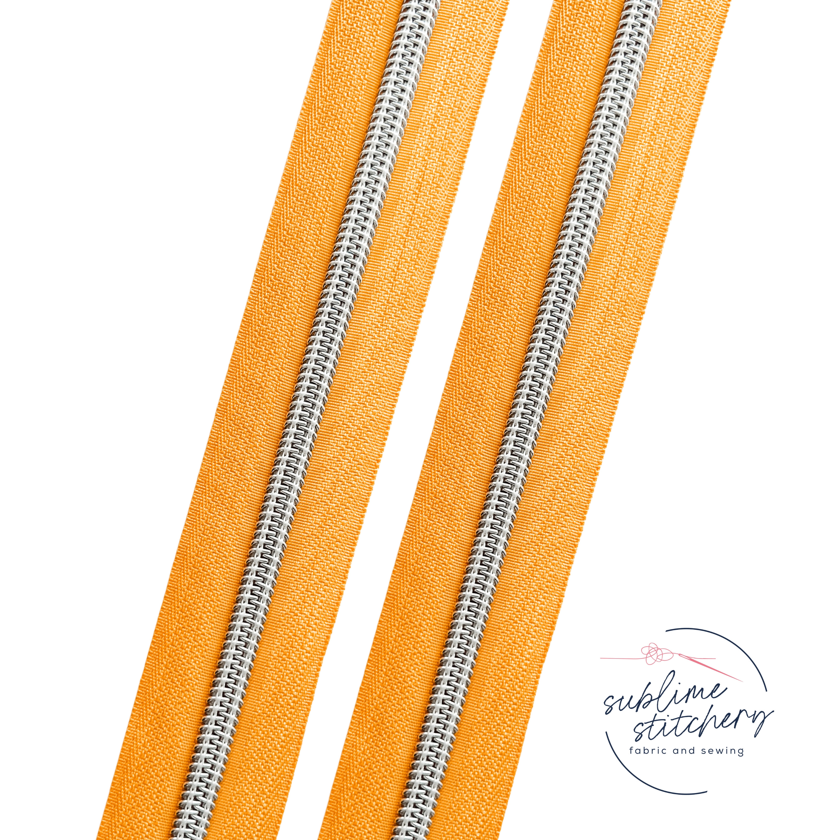 Sunny #5 Silver Nylon Coil Zipper Tape