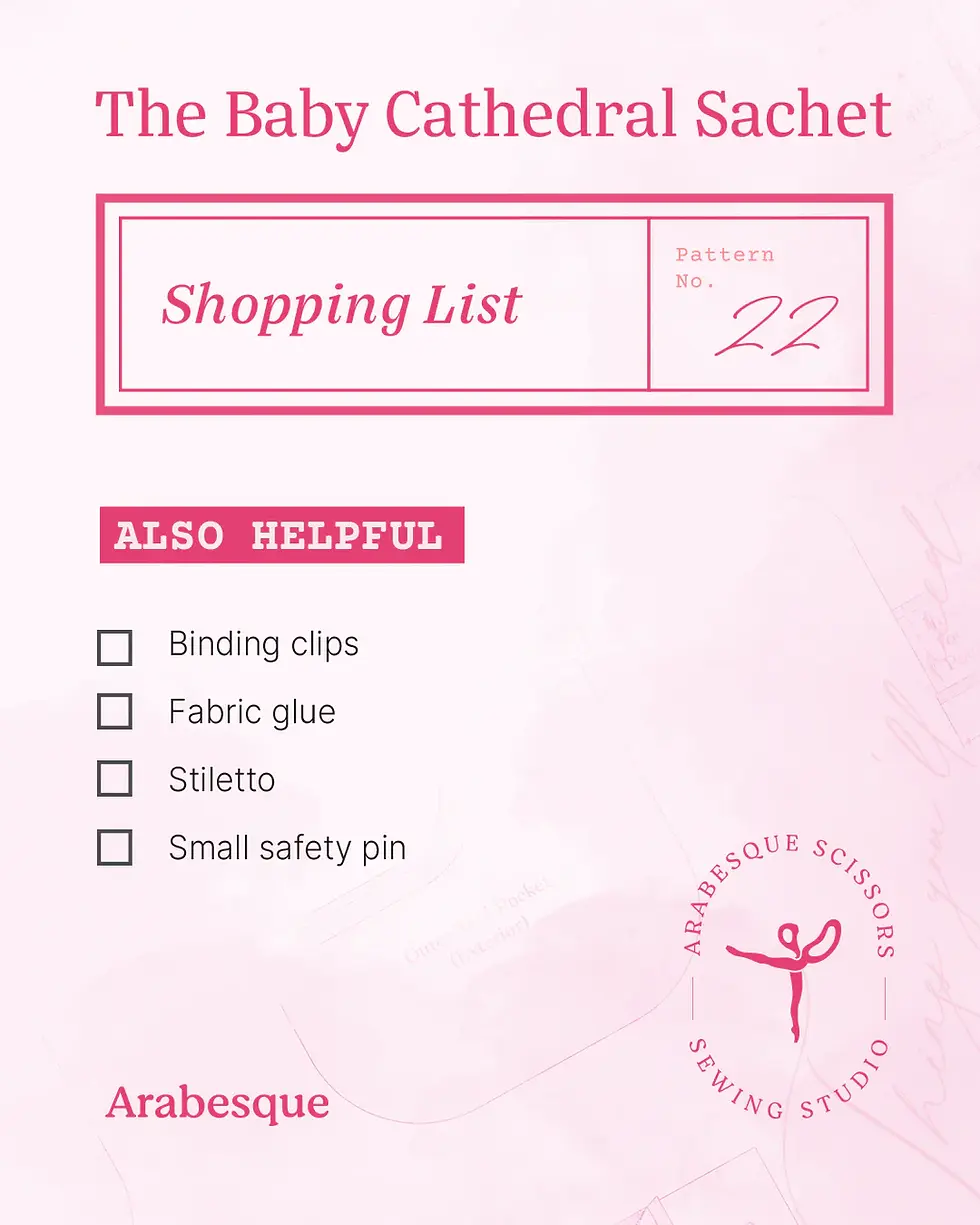 Thumbnail: Baby Cathedral Sachet Pattern (by Arabesque Scissors)