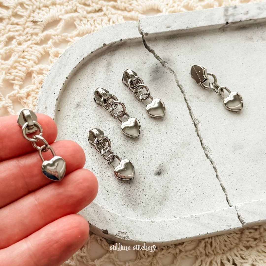 Heart #3 Zipper Pulls