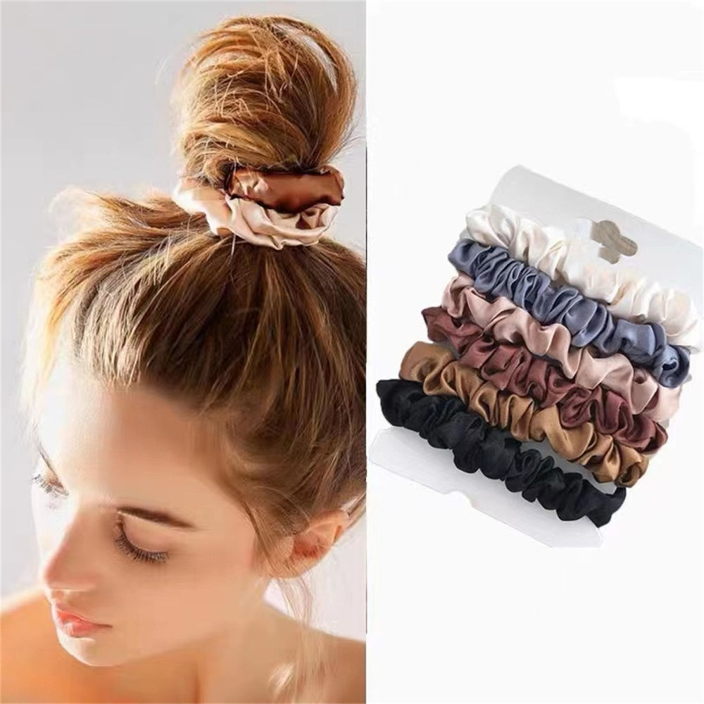 Kit 6 Elásticos de Cabelo em Cetim