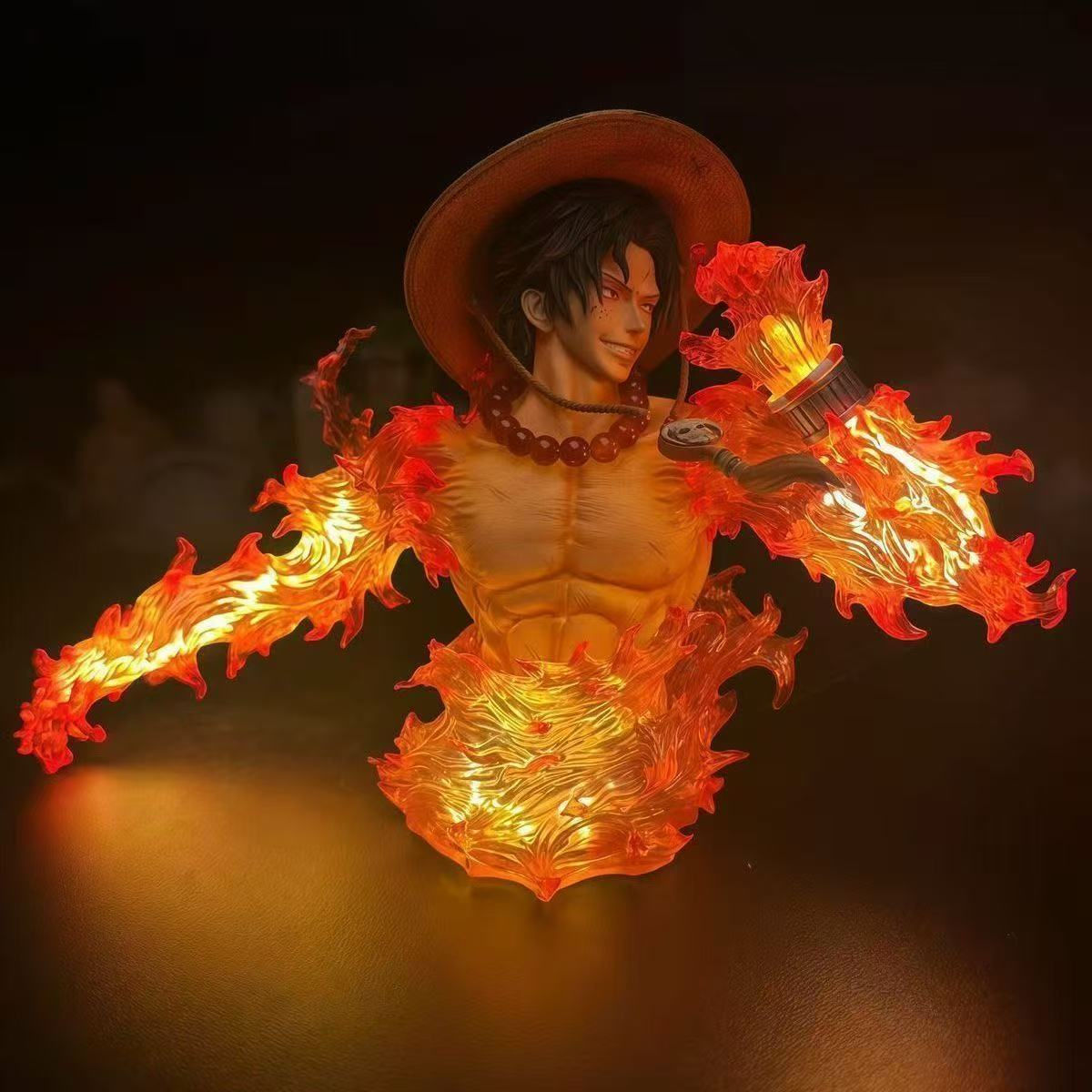 Anime One Piece Ace Figure Led Light