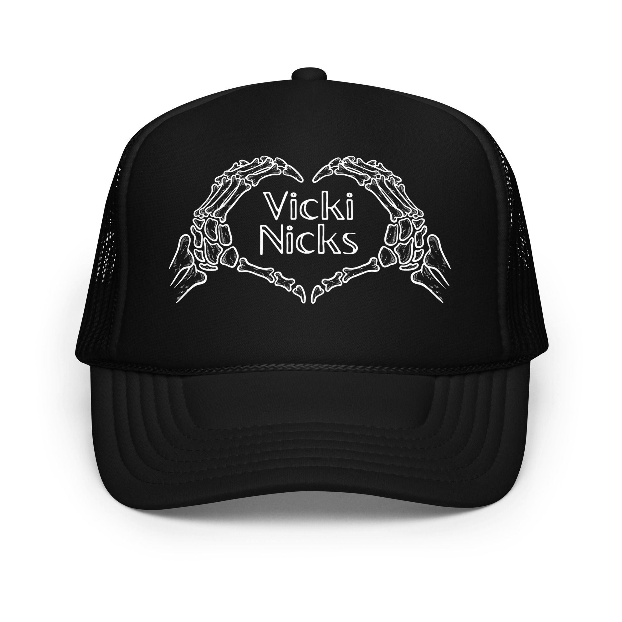 Skeleton Heart Foam Trucker Hat