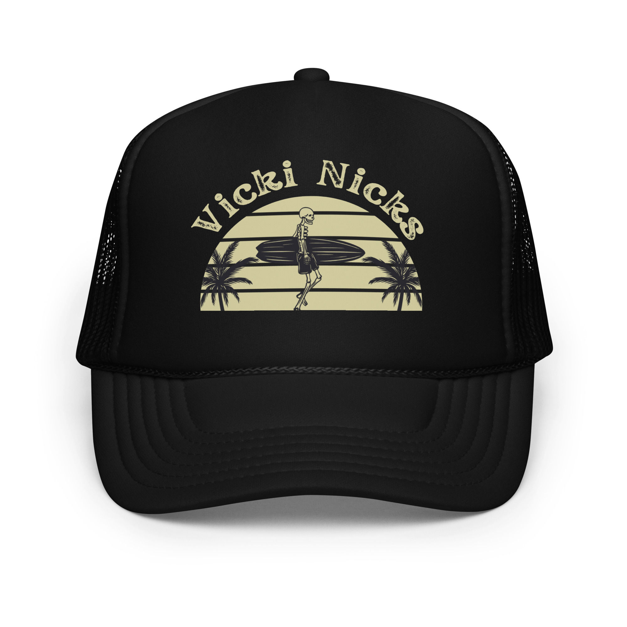 Surfin' Skeleton Foam Trucker Hat