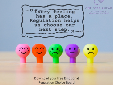 Free Resource: Emotional Regulation Choice Board