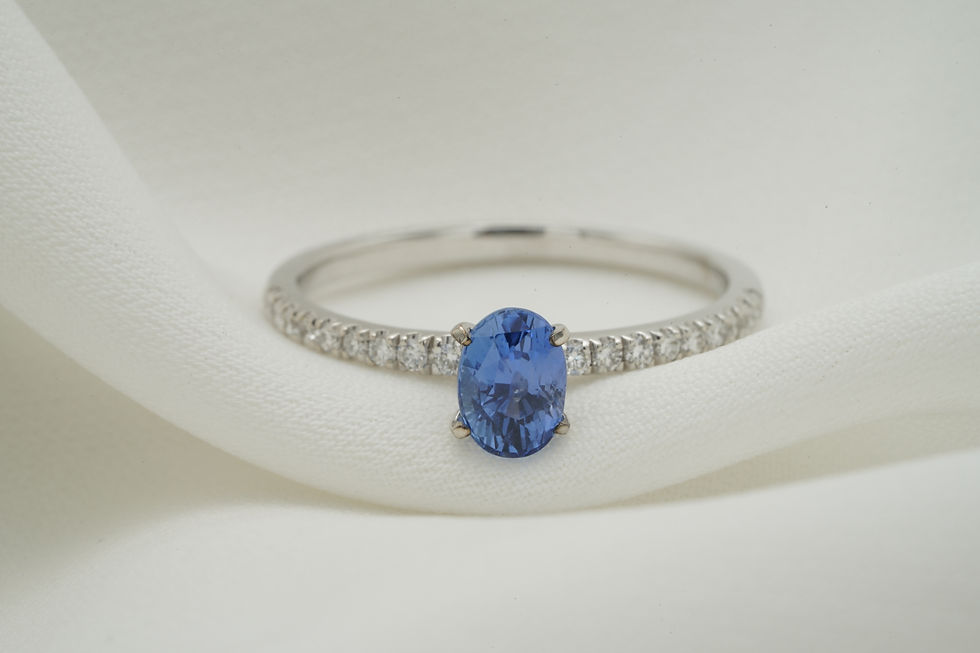 Blue Aurora Solitaire Ring