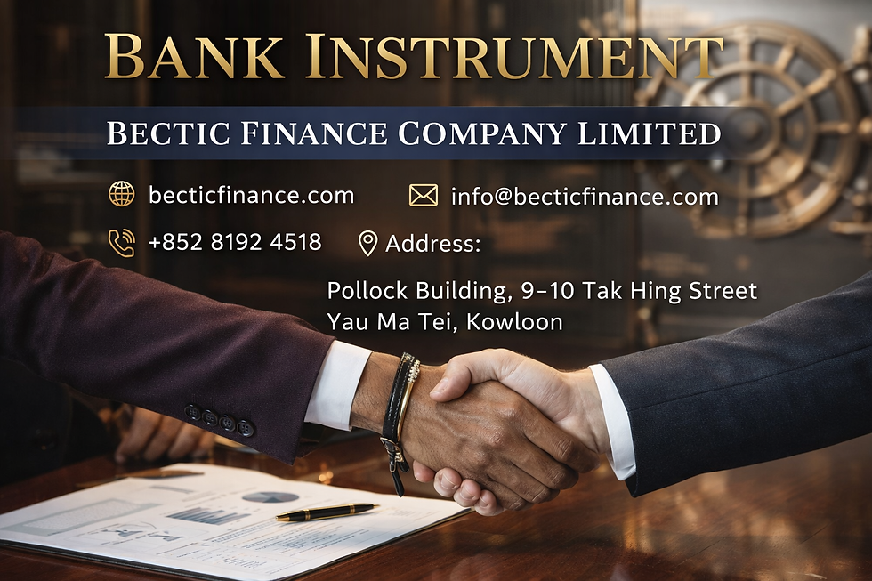 Bank instrument concept showing SBLC, bank guarantee and trade finance process