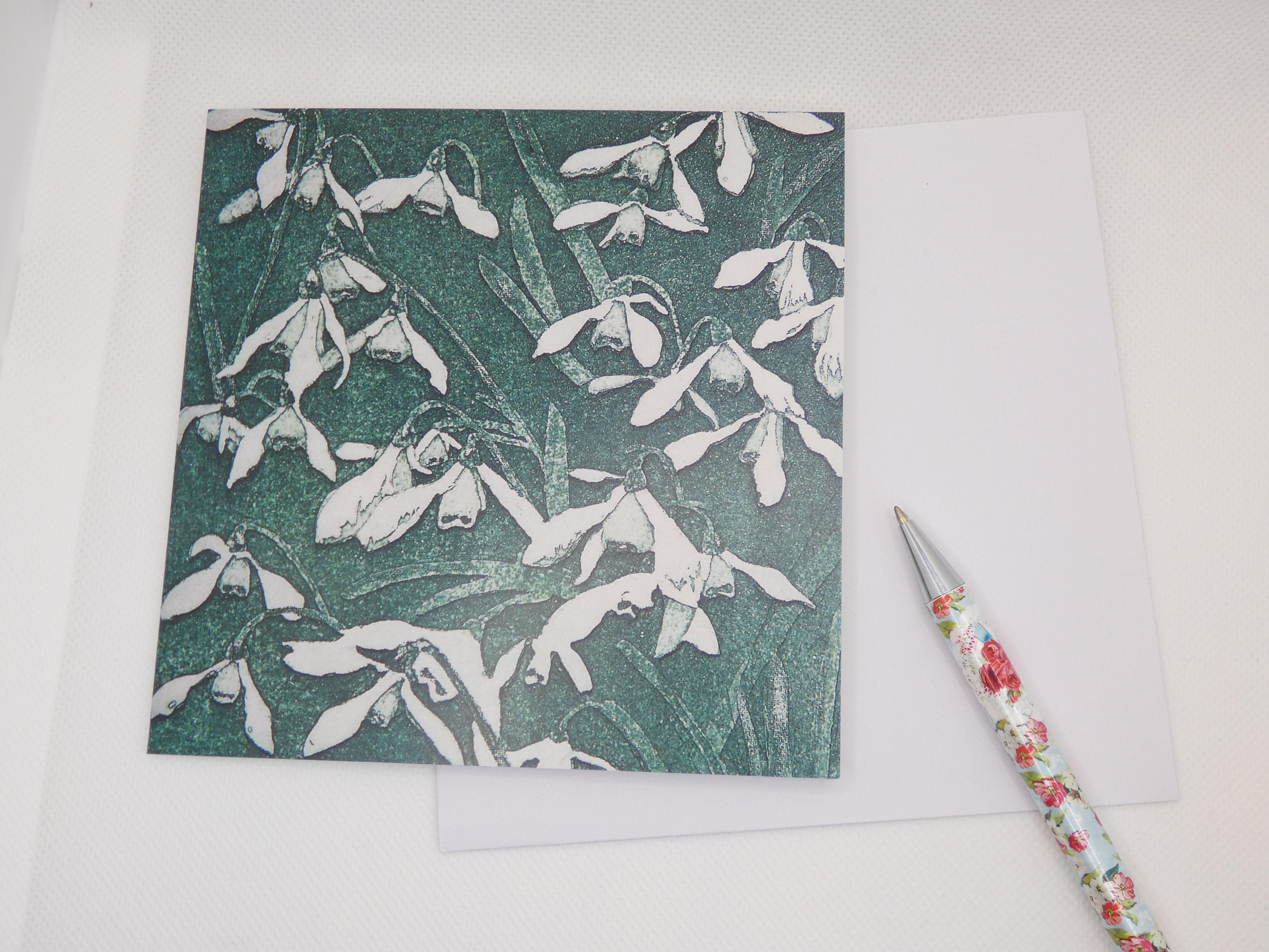 Greeting Card of Snowdrops
