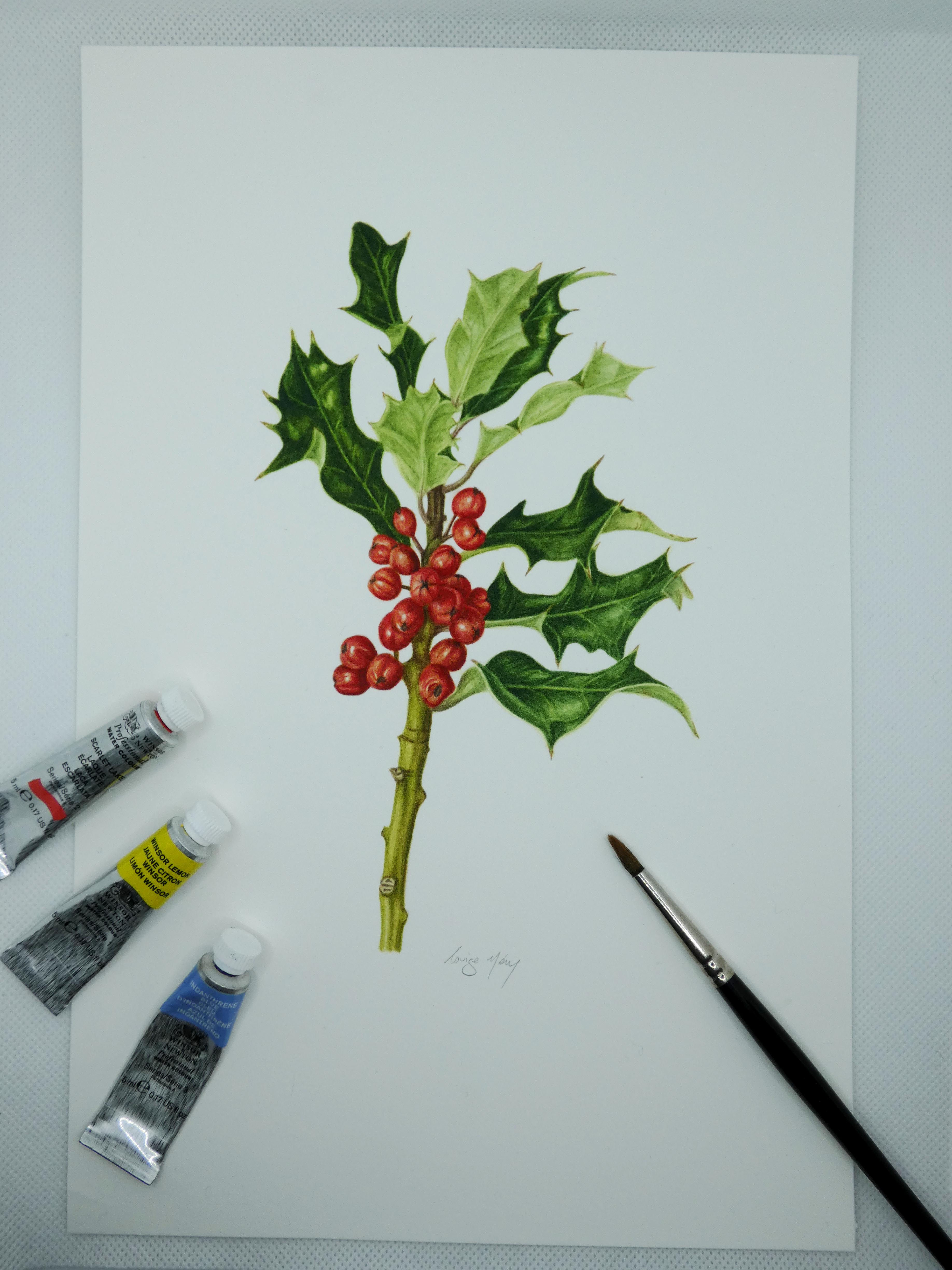 Holly Original Watercolour Painting