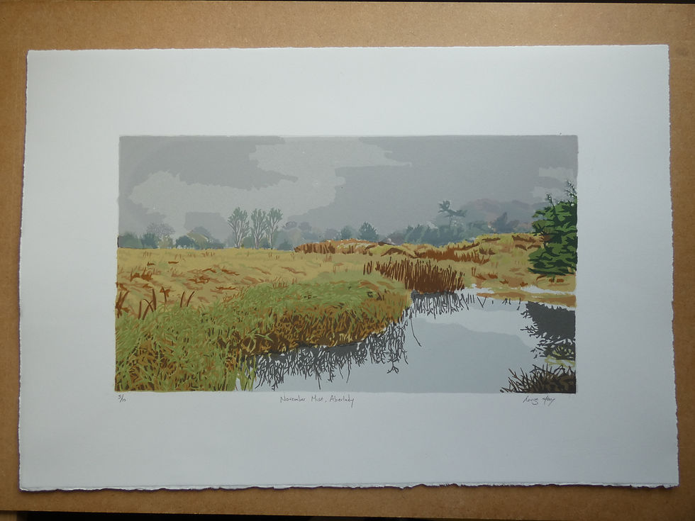 November Mist, Aberlady Screen Print