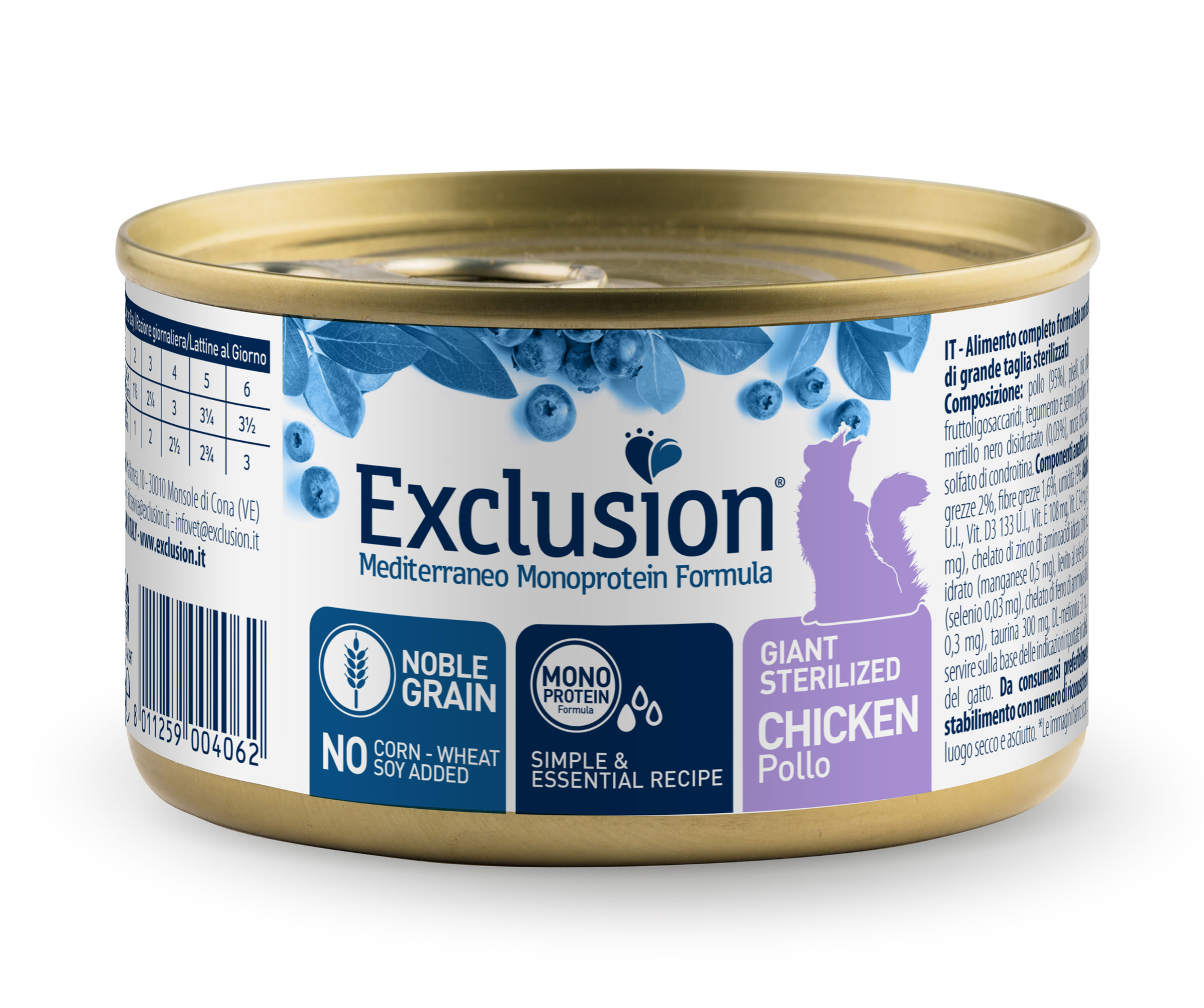 Exclusion Noble Grain Cat Giant Sterilized Chicken All Breeds