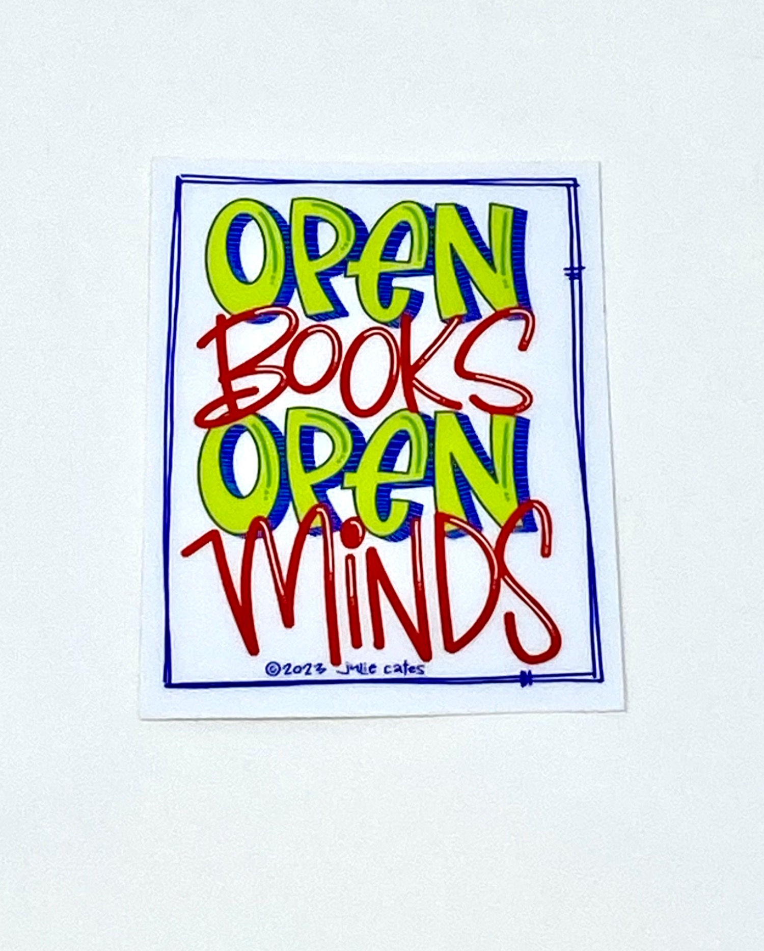 Open Books Vinyl Sticker