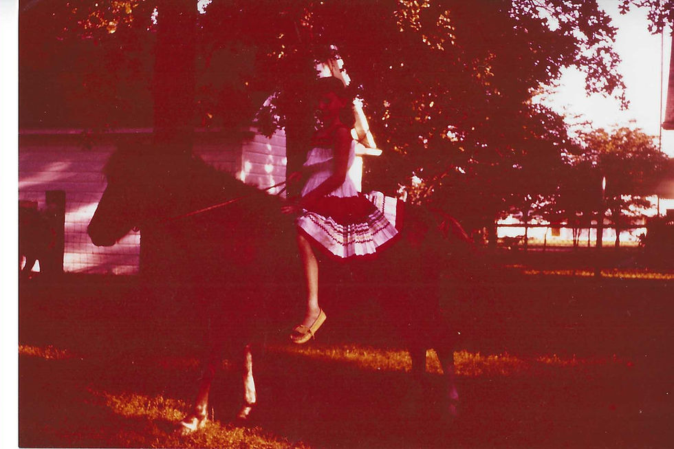 mom and horse