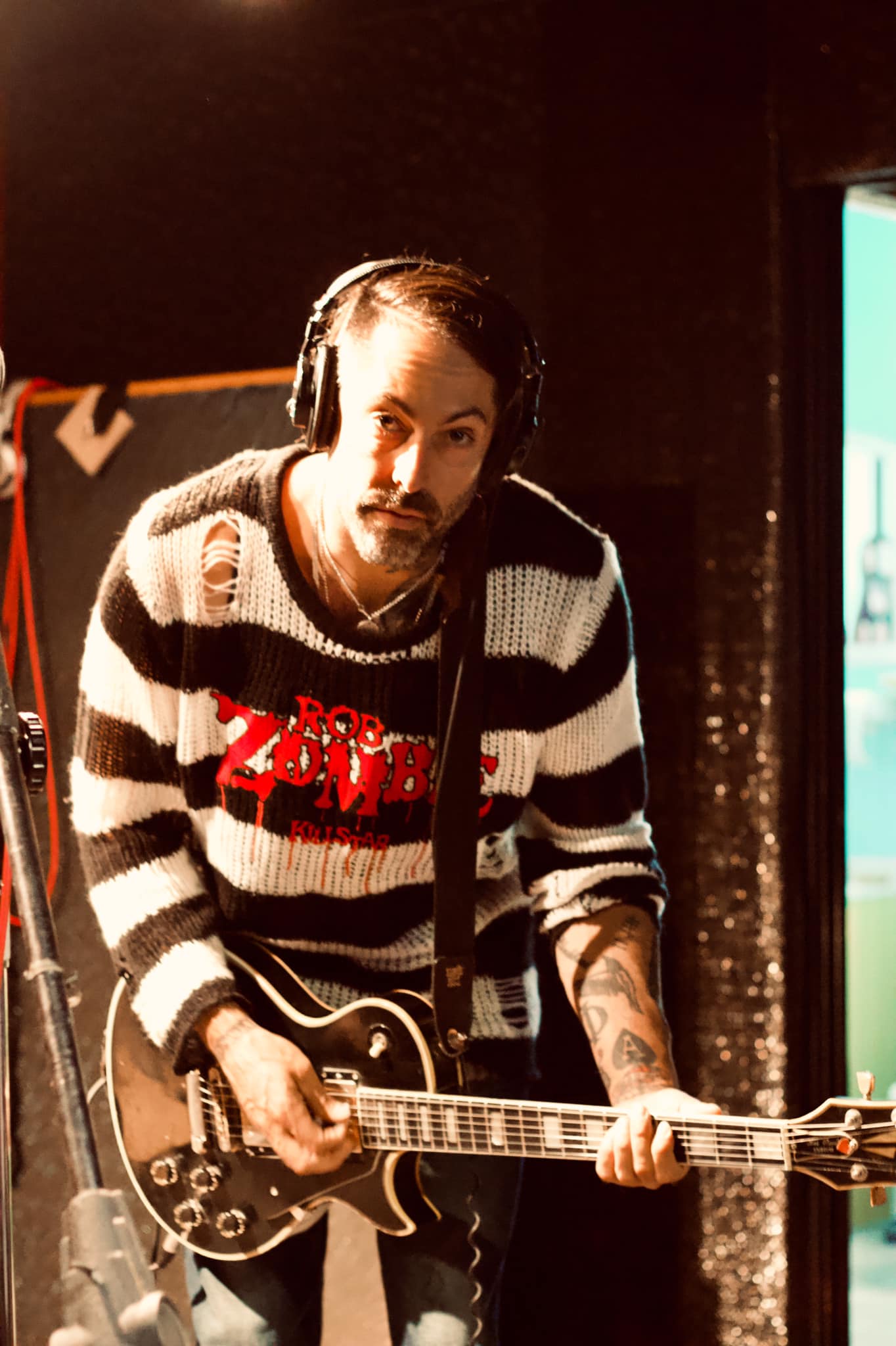 Jason Steven Kettle laying down some guitar parts