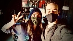 Sara Bareilles and engineer Dominic Romano