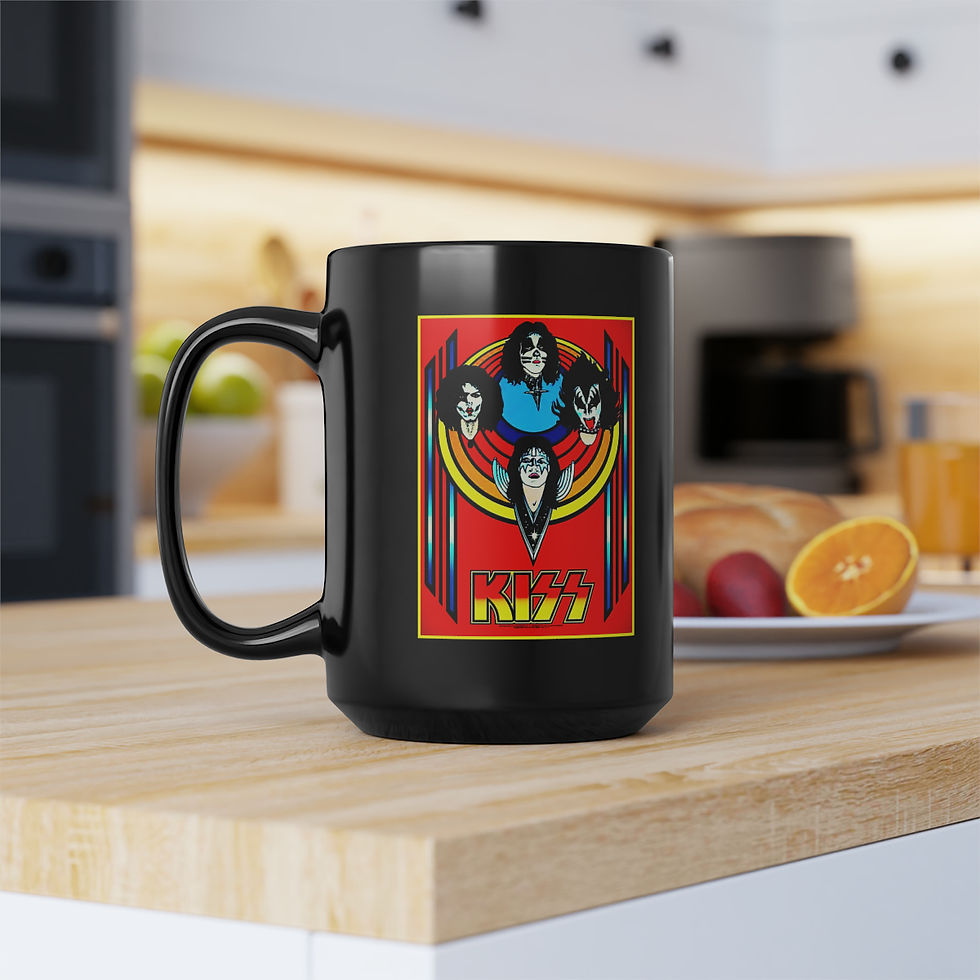 Thumbnail: KISS Black Light Poster '75 Black Mug 15oz