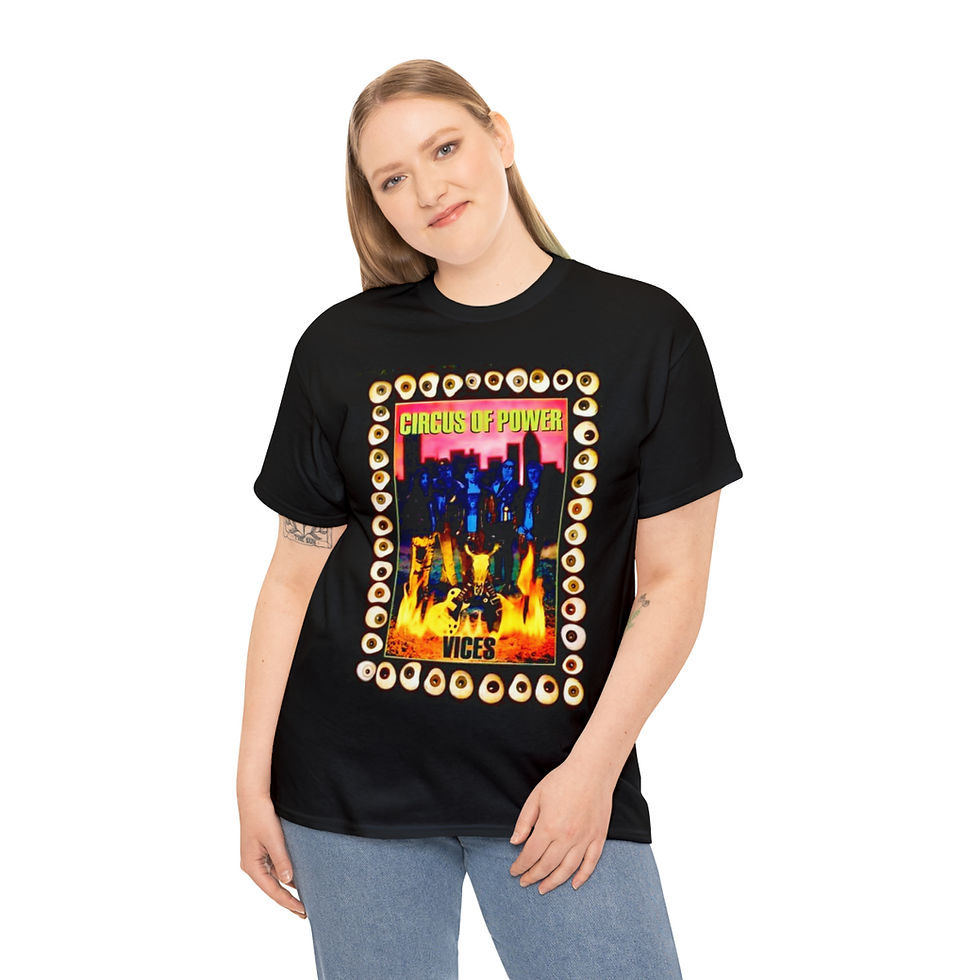 Thumbnail: Circus of Power Vices Unisex Heavy Cotton Tee