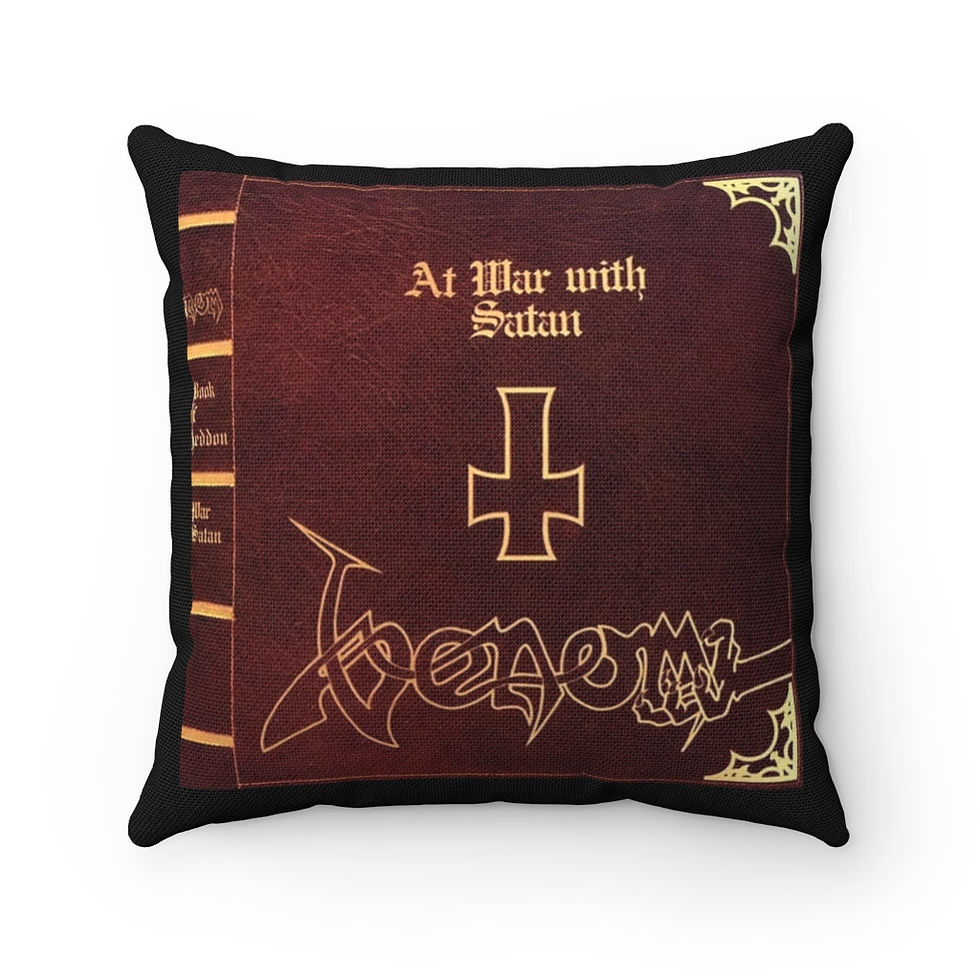 Venom At War With Satan Polyester Square Pillow