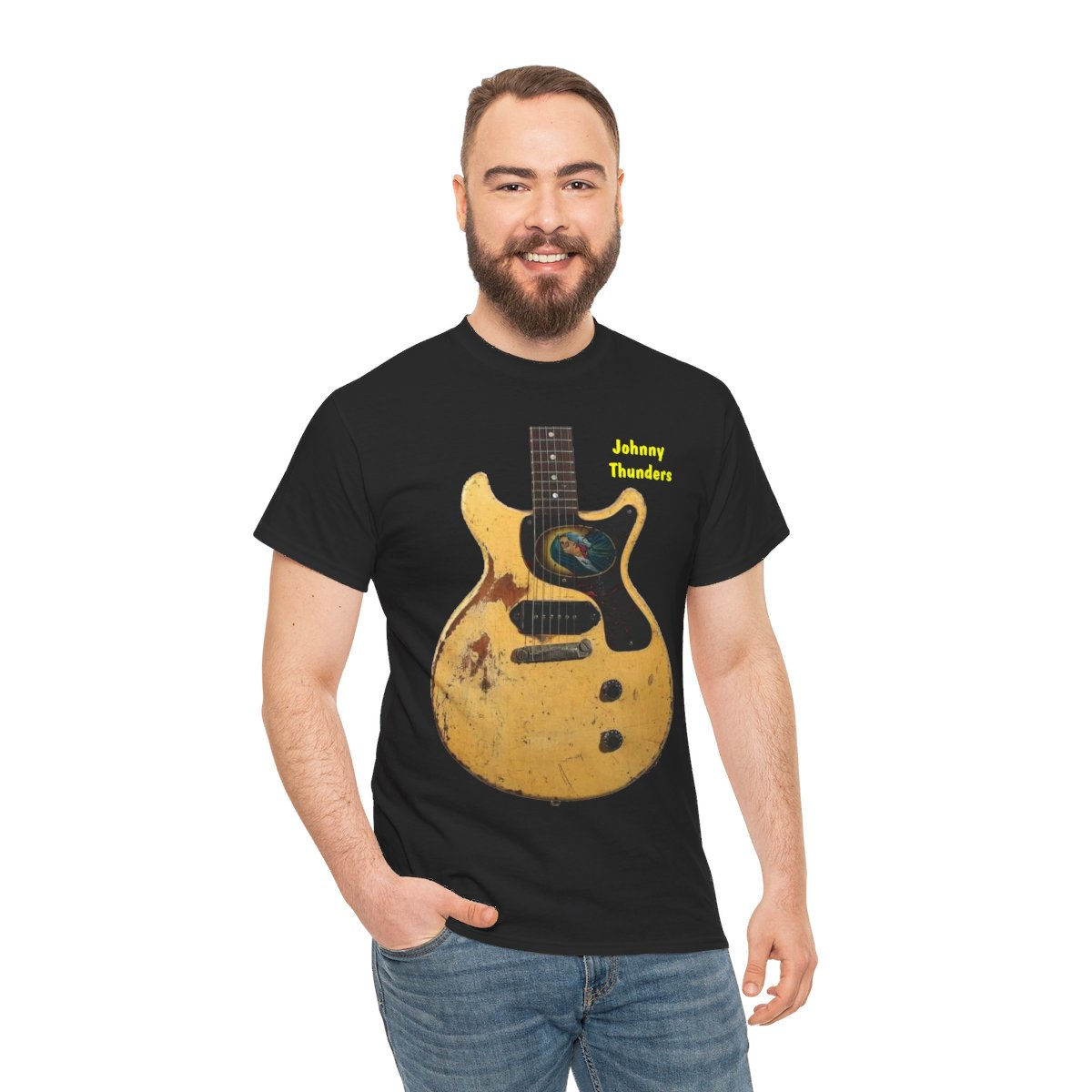 Johnny Thunders' Legendary Guitar of choice Gibson LP jr Unisex Short Sleeve Tee