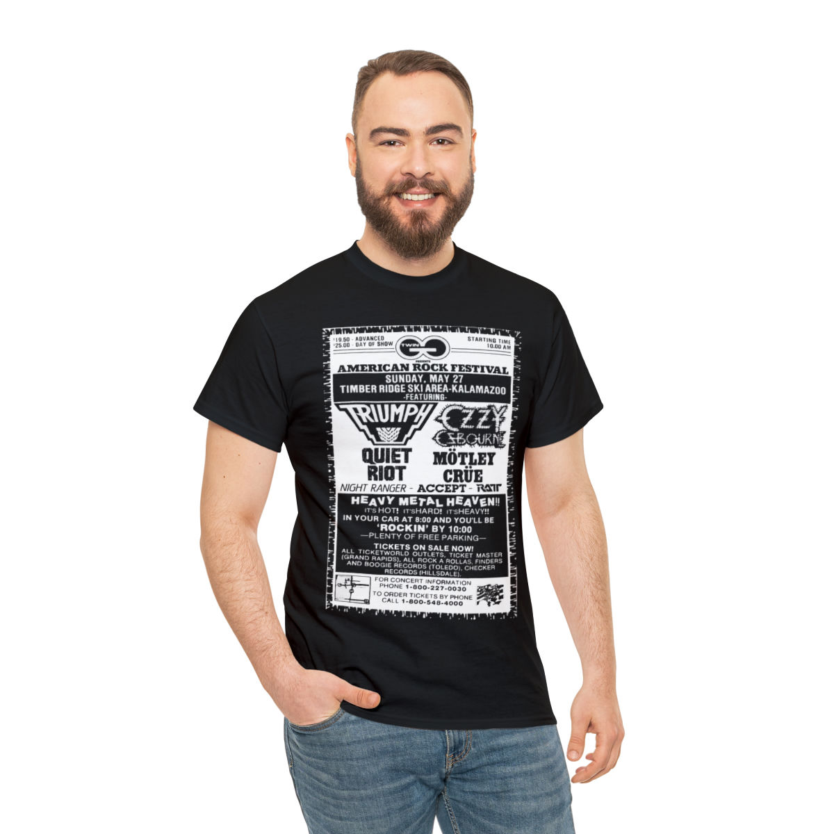 Heavy Metal Heaven Fest Flyer Unisex Heavy Cotton Tee