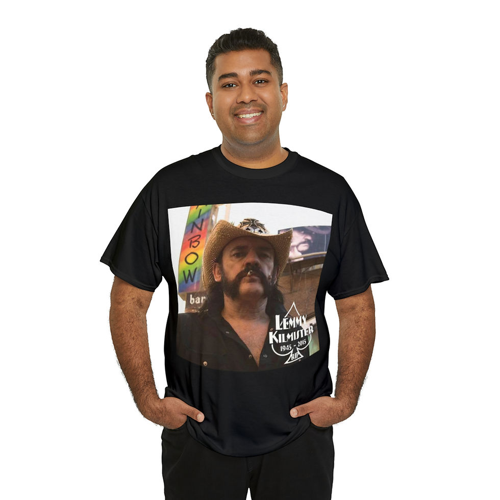 Thumbnail: Motorhead Lemmy RIP Unisex Heavy Cotton Tee