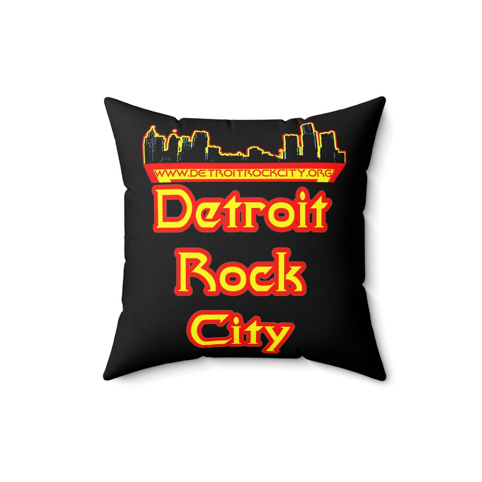 Thumbnail: Detroit Rock City  logo Spun Polyester Square Pillow