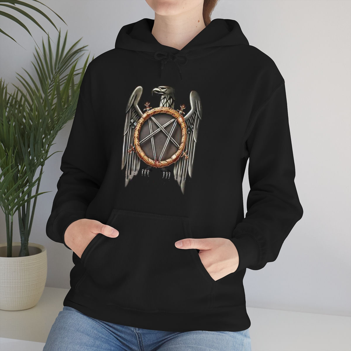 Iron Eagle and Swords Unisex Heavy Blend™ Hooded Sweatshirt