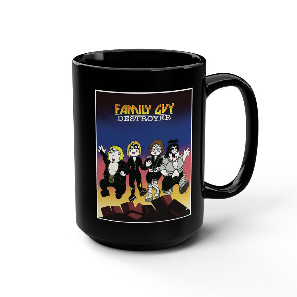 Thumbnail: Family Guy KISS Destroyer  Black Mug 15oz