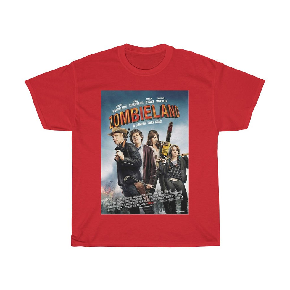 Thumbnail: ZOMBIELAND Movie Poster Unisex Heavy Cotton Tee