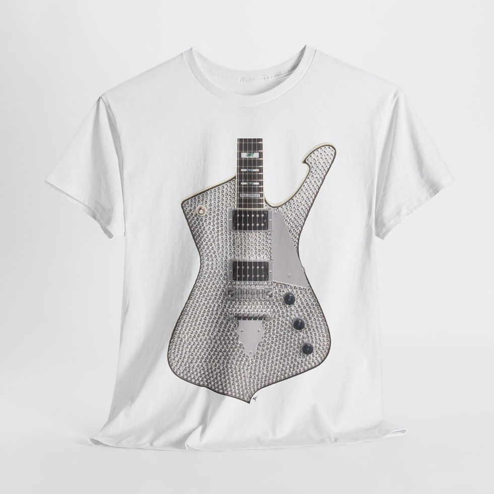 Thumbnail: KISS Paul Stanley Ibanez Rinestone Iceman Guitar Men's Short Sleeve T Shirt