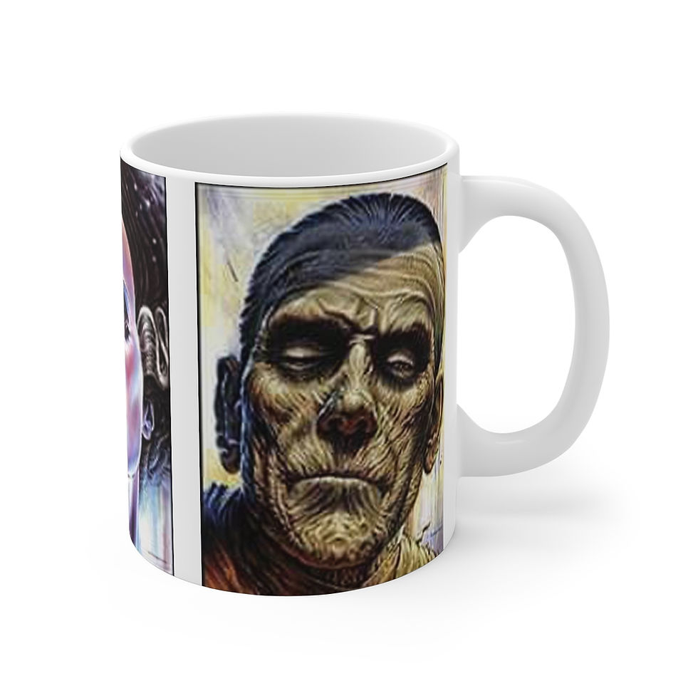 Thumbnail: Mummy Bride Creature on white Mug 11oz
