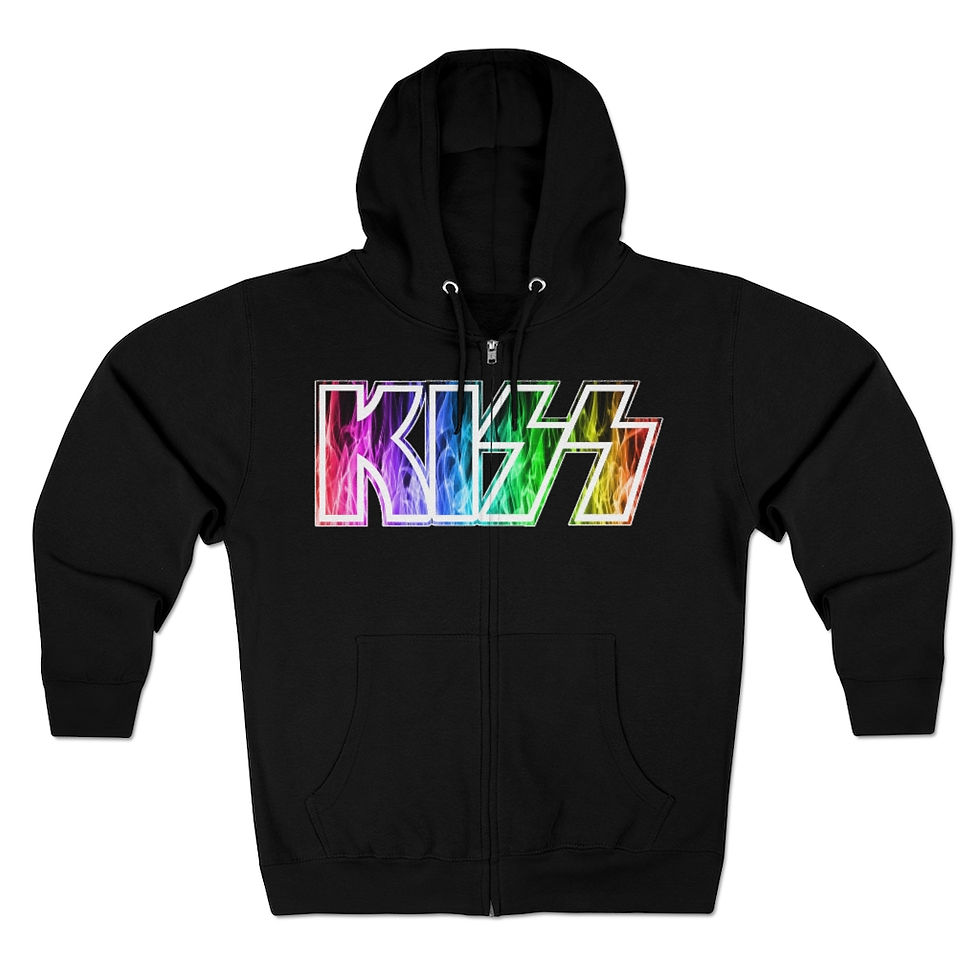 Thumbnail: KISS Dynasty  w/ colored flame logo hoodie Unisex Premium Full Zip Hoodie