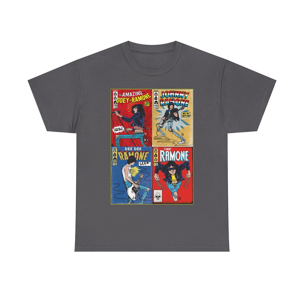 Thumbnail: The Amazing Ramones Comic Book Covers Men's Short Sleeve T Shirt