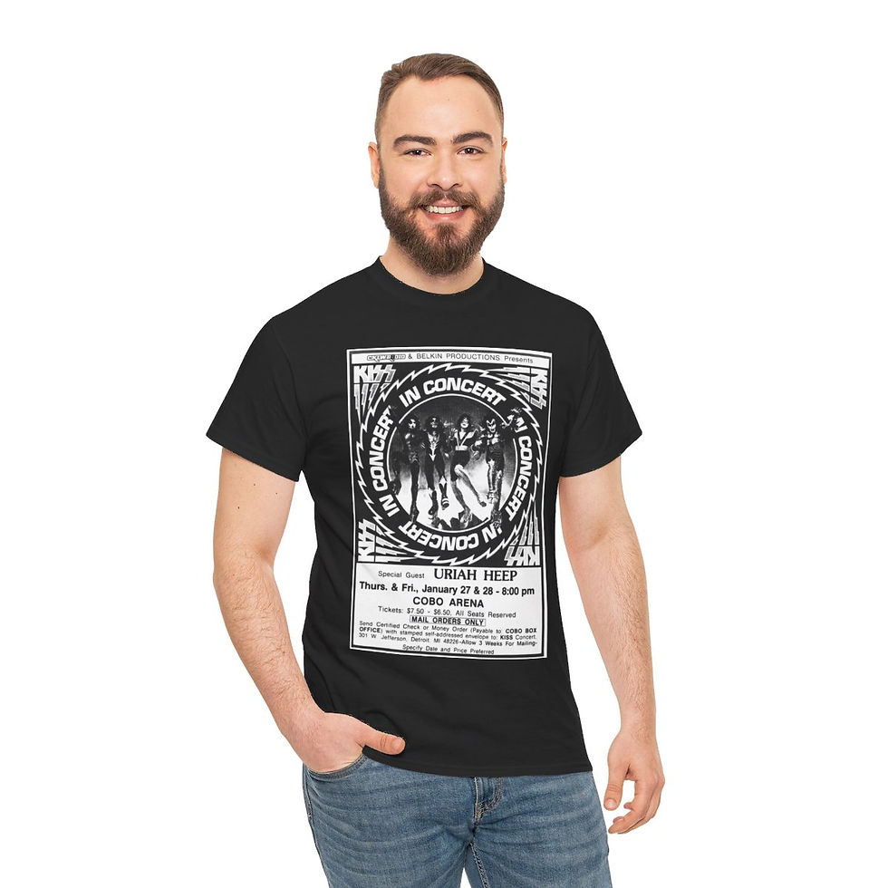 Thumbnail: KISS Concert Advertisment 1977 Cobo Hall   Short Sleeve Tee