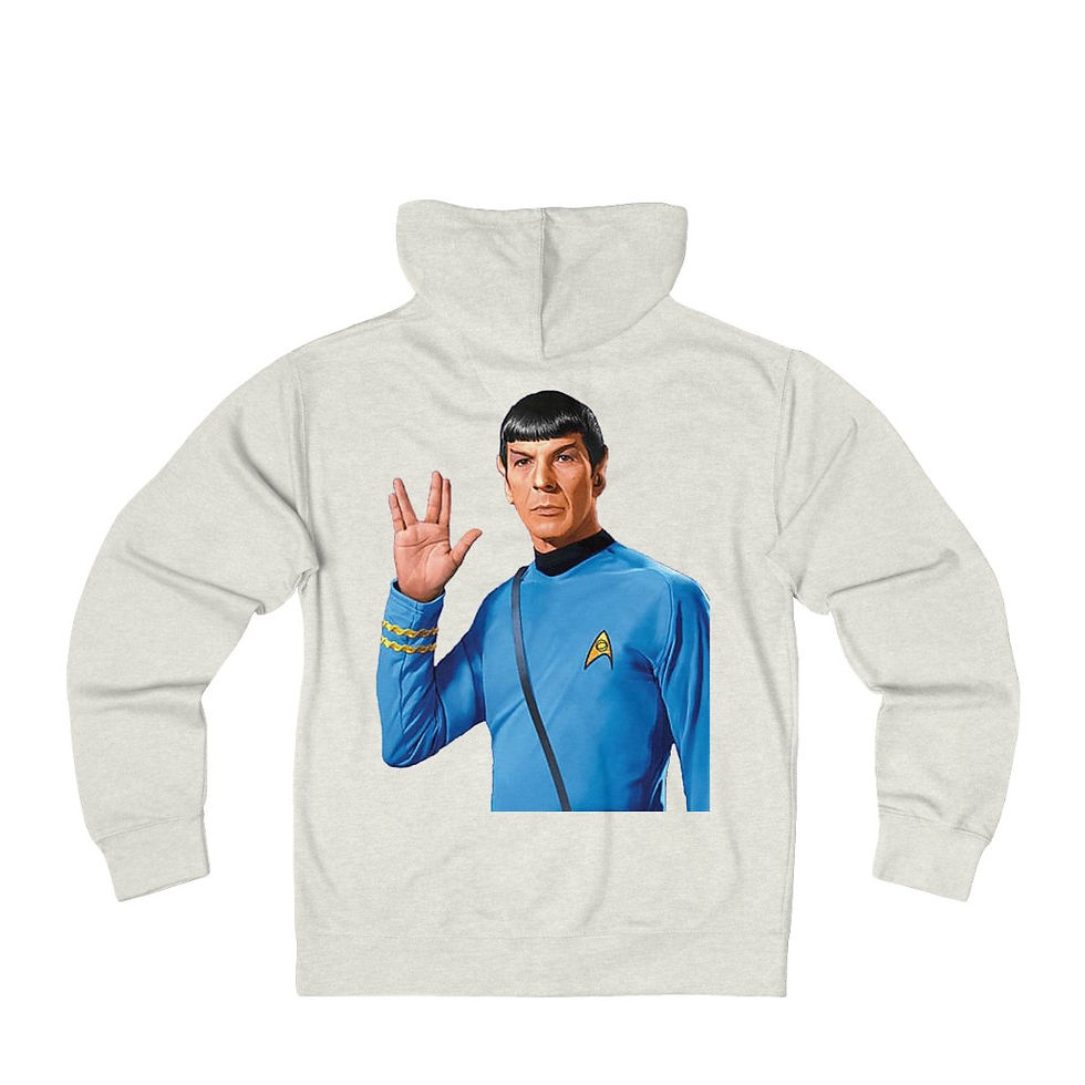 Thumbnail: Star Trek Mr. Spock Unisex French Terry Zip Hoodie